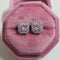2021 New Arrival Fashion Luxury 925 Sterling Silver Pink CZ Drop Stud Earing  For Women Valentine's Day Gift Z5