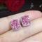 2021 New Arrival Fashion Luxury 925 Sterling Silver Pink CZ Drop Stud Earing  For Women Valentine's Day Gift Z5