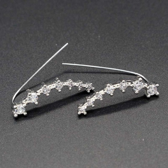 2021 New Arrival Fashion Luxury 925 Sterling Silver Pink CZ Drop Stud Earing  For Women Valentine's Day Gift Z5