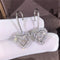 2021 New Arrival Fashion Luxury 925 Sterling Silver Pink CZ Drop Stud Earing  For Women Valentine's Day Gift Z5