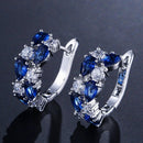 2021 New Arrival Fashion Luxury 925 Sterling Silver Pink CZ Drop Stud Earing  For Women Valentine's Day Gift Z5