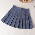 Summer Skirt High Waist Women Pleated Skirts Fashion Slim Waist Women Sweet Girls Dance Skirt Plaid Casual Ladies Short Skirts