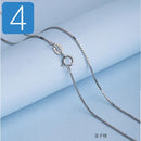 Trustdavis Genuine 925 Sterling Silver Water-wave Snake Box Chain For Woman 40cm/45cm 0.7/0.8mm Chain Necklace DC06