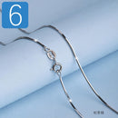 Trustdavis Genuine 925 Sterling Silver Water-wave Snake Box Chain For Woman 40cm/45cm 0.7/0.8mm Chain Necklace DC06