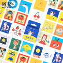 Warm 46pcs Kawaii Love Overture Cute Boxed Stickers Aesthetics Planner Scrapbooking Planner Decorative Stationery Anime Stickers