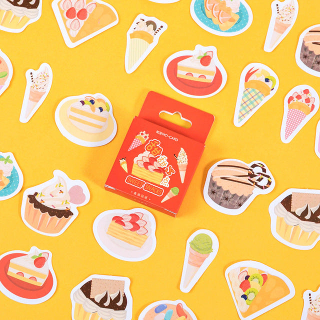 Warm 46pcs Kawaii Love Overture Cute Boxed Stickers Aesthetics Planner Scrapbooking Planner Decorative Stationery Anime Stickers
