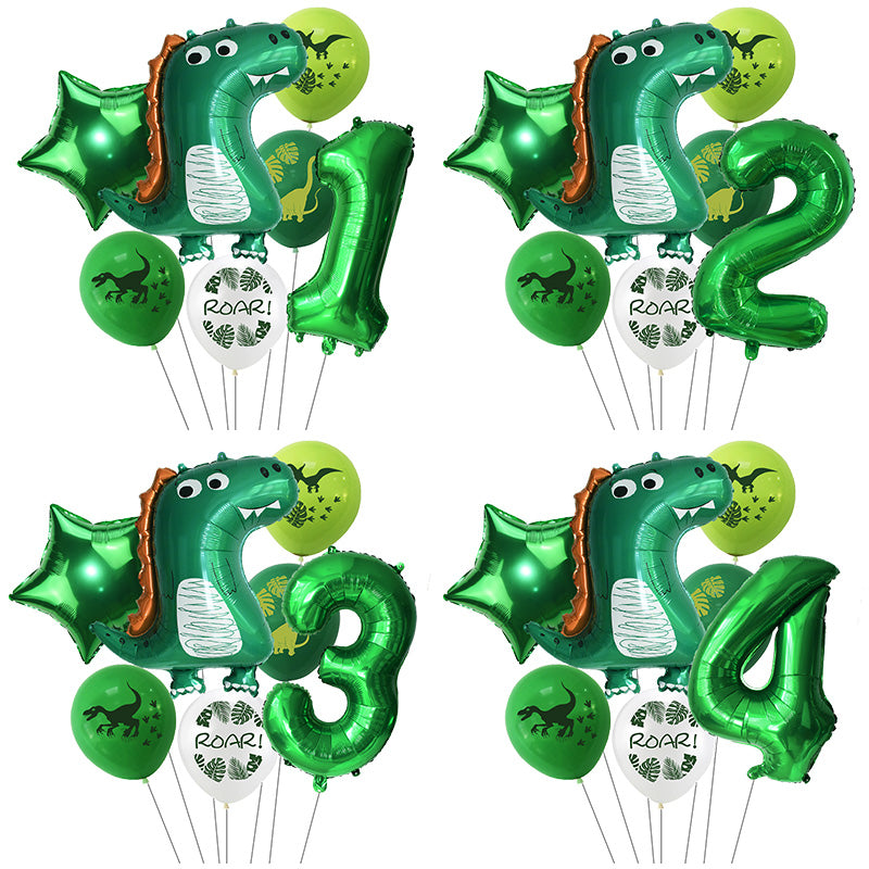 7pcs/set Dinosaur Foil Balloons Boys Animal Balloons Happy Birthday Balloon Baby Kids Birthday Party Jurassic World Decoration