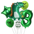 7pcs/set Dinosaur Foil Balloons Boys Animal Balloons Happy Birthday Balloon Baby Kids Birthday Party Jurassic World Decoration