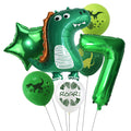 7pcs/set Dinosaur Foil Balloons Boys Animal Balloons Happy Birthday Balloon Baby Kids Birthday Party Jurassic World Decoration