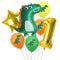 7pcs/set Dinosaur Foil Balloons Boys Animal Balloons Happy Birthday Balloon Baby Kids Birthday Party Jurassic World Decoration