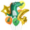 7pcs/set Dinosaur Foil Balloons Boys Animal Balloons Happy Birthday Balloon Baby Kids Birthday Party Jurassic World Decoration