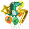 7pcs/set Dinosaur Foil Balloons Boys Animal Balloons Happy Birthday Balloon Baby Kids Birthday Party Jurassic World Decoration