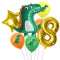 7pcs/set Dinosaur Foil Balloons Boys Animal Balloons Happy Birthday Balloon Baby Kids Birthday Party Jurassic World Decoration