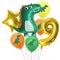 7pcs/set Dinosaur Foil Balloons Boys Animal Balloons Happy Birthday Balloon Baby Kids Birthday Party Jurassic World Decoration