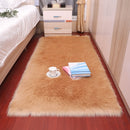 Plush Soft Sheepskin Bedroom Carpet Imitation Wool Pad Long Hair Bedside Mat Sofa Cushion White Rugs Red Living Room Fur Carpet
