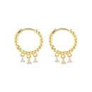 CANNER Real 925 Sterling Silver Hoop Earrings For Women Luxury Zircon Circle Round Earring Fashion Earings Jewelry pendientes