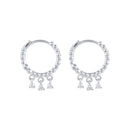 CANNER Real 925 Sterling Silver Hoop Earrings For Women Luxury Zircon Circle Round Earring Fashion Earings Jewelry pendientes