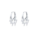 CANNER Real 925 Sterling Silver Hoop Earrings For Women Luxury Zircon Circle Round Earring Fashion Earings Jewelry pendientes