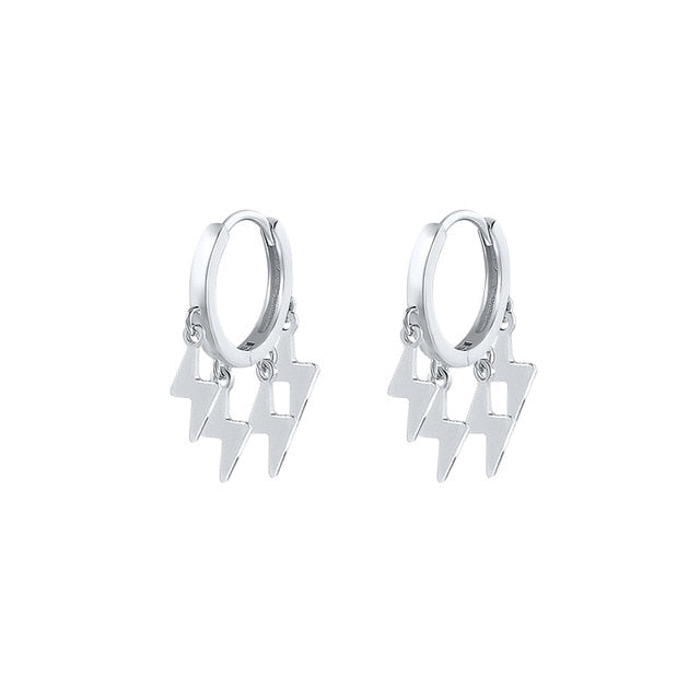 CANNER Real 925 Sterling Silver Hoop Earrings For Women Luxury Zircon Circle Round Earring Fashion Earings Jewelry pendientes