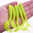 5pcs/Lot Worm Curly Soft Bait 8cm 4.3g Fishing Lure Jig Wobblers Silicone With Salt Smell Artificial Baits Bass Carp Swimbaits