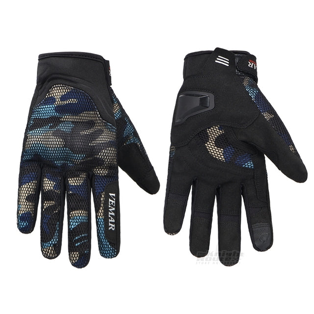 Summer Motorcycle Gloves Men Biker Motocross Motorbike Moto Gloves Touch Screen Racing Riding Full Finger Gloves Protective Gear