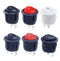 1pc Red Black White ON/OFF Round Rocker Toggle Switch 6A/250VAC 10A 125VAC Power switch cap with Plastic Push Button Switch 2PIN