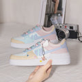 2021 Spring Korean xue sheng ban xie wang Red Little Daisy Sports Shoes White Shoes Woman Shoes Sneakers