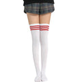 Black Lolita Striped Socks Women Funny Christmas Gifts Sexy Thigh High Nylon Long Stockings Cute Over Knee Socks For Girls