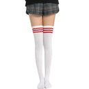 Black Lolita Striped Socks Women Funny Christmas Gifts Sexy Thigh High Nylon Long Stockings Cute Over Knee Socks For Girls