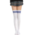 Black Lolita Striped Socks Women Funny Christmas Gifts Sexy Thigh High Nylon Long Stockings Cute Over Knee Socks For Girls