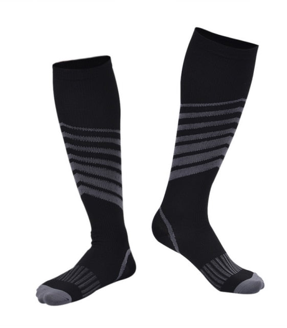 Compression Stockings Blood Circulation Promotion Slimming Compression Socks Anti-Fatigue Comfortable Solid Color Socks