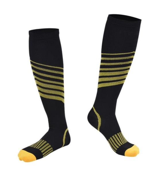 Compression Stockings Blood Circulation Promotion Slimming Compression Socks Anti-Fatigue Comfortable Solid Color Socks