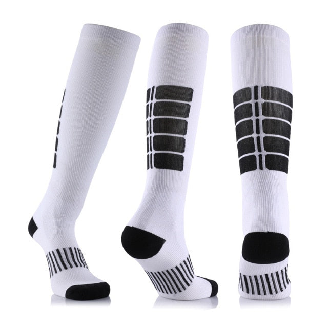 Compression Stockings Blood Circulation Promotion Slimming Compression Socks Anti-Fatigue Comfortable Solid Color Socks
