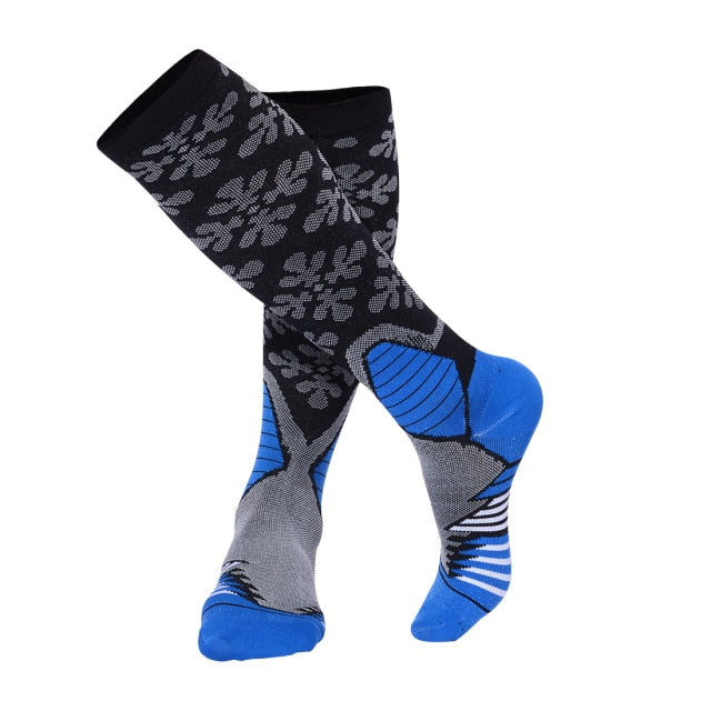 Compression Stockings Blood Circulation Promotion Slimming Compression Socks Anti-Fatigue Comfortable Solid Color Socks