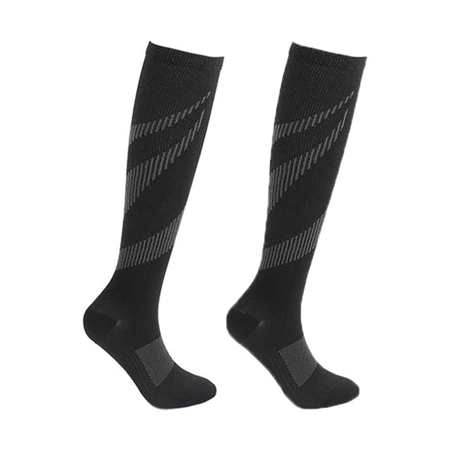Compression Stockings Blood Circulation Promotion Slimming Compression Socks Anti-Fatigue Comfortable Solid Color Socks