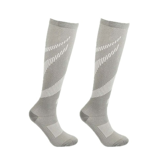 Compression Stockings Blood Circulation Promotion Slimming Compression Socks Anti-Fatigue Comfortable Solid Color Socks