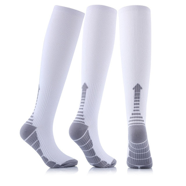 Compression Stockings Blood Circulation Promotion Slimming Compression Socks Anti-Fatigue Comfortable Solid Color Socks