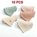 10 Pcs Towel Baby Facecloth Baby Bath Towel Handkerchief Cotton Burp Cloth Soft Absorbent Gauze Kindergarten Washcloth