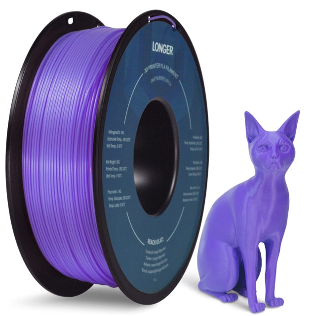 LONGER PLA Filament 1.75mm PLA For 3D Printer 1KG per Roll PLA Material for 3D Printing filamento pla 3d printer filament