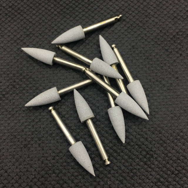 10pcs Dental Silicone Grinding Heads Teeth Polisher for Low-speed Machine Polishing 15 types Optional
