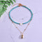 2 Pieces Custom Letter Shell Pendant Necklace for Women Choker Goth Aesthetic Boho Vintage Collier Femme Fashion Summer Jewelry