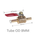 6mm-12mm Hose Barb Inline Brass Water Oil Air Gas Fuel Line Shutoff Ball Valve Pipe Fittings