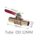 6mm-12mm Hose Barb Inline Brass Water Oil Air Gas Fuel Line Shutoff Ball Valve Pipe Fittings