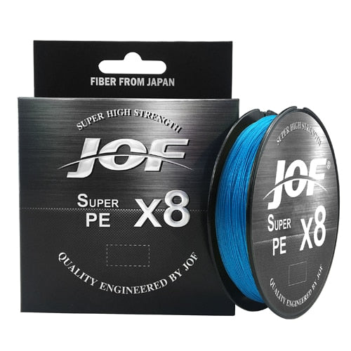 JOF 8 Weaves Multifilament Fishing Line 150M 300M 500M 8 Strands Braided Fishing Line PE Line 15 20 30 40 50 60 80 100LB