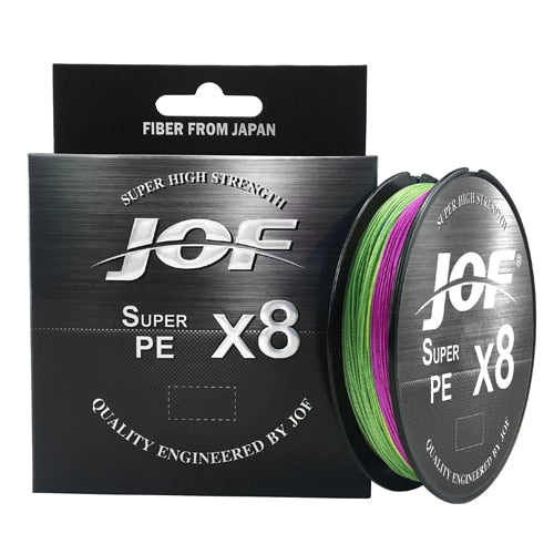JOF 8 Weaves Multifilament Fishing Line 150M 300M 500M 8 Strands Braided Fishing Line PE Line 15 20 30 40 50 60 80 100LB