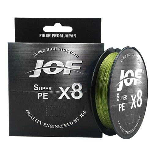 JOF 8 Weaves Multifilament Fishing Line 150M 300M 500M 8 Strands Braided Fishing Line PE Line 15 20 30 40 50 60 80 100LB