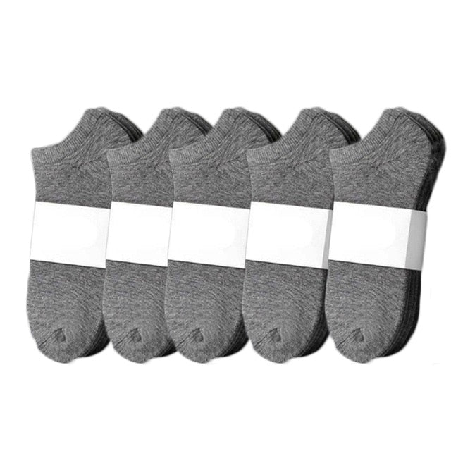 5pcs/set  Men Shallow Invisible Socks Spring autumn Short Socks Pure Cotton Breathable Socks for Men Low Socks