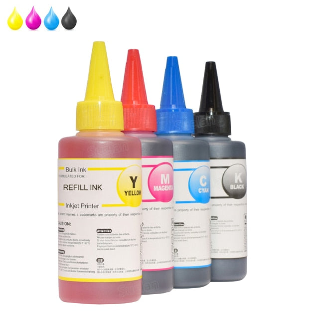 Printer Ink For Hp Epson Canon Brother Lexmark Hp 304 Ink cartridge 301 300 302 62 Universal CISS Refill Ink with Syringe 100ml