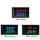 Mini Digital Voltmeter Ammeter DC 100V 10A Panel Amp Volt Voltage Current Meter Tester Detector 0.56" Dual LED Display Auto Car