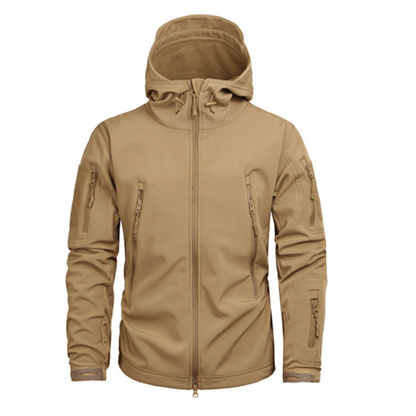 Tactical Jacket for Men Soft Shell Jacket Military Hooded Coat Waterproof Army Fleece  Windproof Clothing Camo Colors